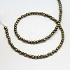 Natural Pyrite Beads Strands G-L031-3mm-01-3