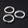 Natural Howlite Oval Beaded Stretch Bracelet G-E010-01Z-3