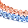 Transparent Painted Glass Beads Strands X1-DGLA-A034-T6mm-A02-4