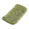 Mother's Day Gifts Natural Xiuyan Jade Massage Combs AJEW-K045-01B-2