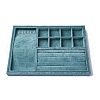 Removable Velvet Jewelry Organizer Display Trays for Earrings Necklaces Rings CON-R030-04C-1