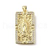 Brass Micro Pave Cubic Zirconia Pendants KK-Q066-17A-G-1