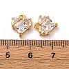 Brass Micro Pave Cubic Zirconia Pendants KK-F898-04G-3