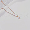 Alloy White Enamel Initial Pendant Necklaces WG51722-18-1