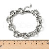 304 Stainless Steel Rolo Chain Bracelets for Women BJEW-S176-01P-A-5