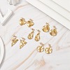 5 Pairs 5 Style Twist Triangle & Nugget & Flat Round 304 Stainless Steel Dangle Stud Earrings Set for Women EJEW-JE05090-02-2