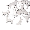 304 Stainless Steel Puppy Pendants STAS-CJ0001-128-3