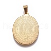 304 Stainless Steel Lady of Guadalupe Pendants STAS-F185-29G-1