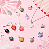 25Pcs Heart Natural & Synthetic Gemstone Pendants PH-G-G755-01-5