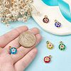 Handmade Millefiori Glass Pendants PALLOY-CJ00001-4