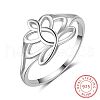 Flower 925 Sterling Silver Finger Rings FS-WG1E6A3-03-4