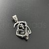 Punk Skull Grim Reaper Scythe Pendant Necklace Hip-hop Trendy Men's Jewelry ZE8864-4