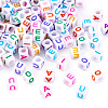 500Pcs 5 Style Opaque White Acrylic Beads SACR-TA0001-20-3