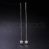 SHEGRACE Fashion 925 Sterling Silver Wiredrawing Heart Dangle Ear Threads JE181A-2