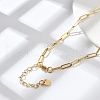 Ion Plating(IP) 304 Stainless Steel Paperclip Chain Necklace X-NJEW-D045-14G-1
