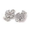 Brass Micro Pave Clear Cubic Zirconia Charms KK-L212-18P-2