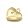 Brass Micro Pave Cubic Zirconia Pendants KK-C090-17G-2