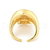 Rack Plating Cross Brass Micro Pave Clear Cubic Zirconia Cuff Finger Rings for Women RJEW-C103-14G-3