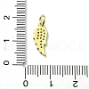 Brass Micro Pave Clear Cubic Zirconia Charms KK-H475-53G-02-3