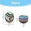 FIBLOOM 20Pcs Abalone Shell/Paua Shell Beads SSHEL-FI0001-03-2