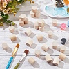 Unfinished Beech Wood Round Pillars DIY-WH0349-08-4