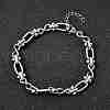 304 Stainless Steel Oval & Infinity Link Chain Bracelets for Women BJEW-K226-14A-P-2