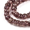 Luminous Handmade Gold Foil Glass Beads Strands FOIL-N029-02A-02-4