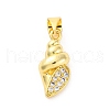Brass Micro Pave Cubic Zirconia Pendants KK-D325-33G-1