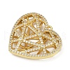Brass Micro Pave Cubic Zirconia Pendants KK-M322-41G-2