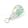 Electroplate Glass Pendants PALLOY-JF03958-02-5