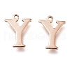 PVD Vacuum Plating  304 Stainless Steel Charms STAS-H112-Y-RG-1