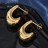 J-Shaped 304 Stainless Steel Stud Earrings EJEW-A125-25G-3