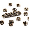 Brass Rhinestone Spacer Beads RB-A014-L8mm-01AB-NF-1