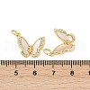 Brass Micro Pave Cubic Zirconia Pendants KK-U058-08G-01-3