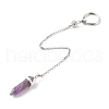 Natural Mixed Gemstone Pointed Dowsing Pendulums PALLOY-JF00767-3