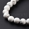 Natural Howlite Bullet & Tassel Pendant Necklace with Mixed Gemstone Beaded Chains NJEW-E585-02H-6