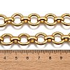 304 Stainless Steel Twisted Ring Link Chain Necklaces NJEW-R023-12G-5