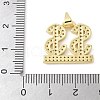 Brass Micro Pave Cubic Zirconia Pendants KK-K298-41G-3