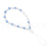 Heart Cat Eye Mobile Straps HJEW-JM03427-03-4