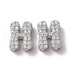 925 Sterling Silver Micro Pave Cubic Zirconia Beads STER-Z005-15P-H-1