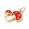 Brass Enamel Pendants KK-Q098-15G-01C-2