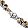 Ion Plating(IP) 201 Stainless Steel Chain Bracelets STAS-Z056-17P-3