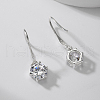 Elegant Vacation Style 925 Sterling Silver Cubic Zirconia Dangle Earrings for Women RS7094-4