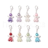 Angel ABS Plastic Imitation Pearl Pendant Decorations HJEW-JM03109-02-2