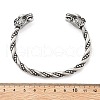 Viking 304 Stainless Steel Open Cuff Bangles for Men BJEW-U001-07K-AS-2