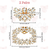 WADORN 4Pcs 2 Styles Glass Rhinestone Shoe Decoration AJEW-WR0002-39-2