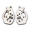 Unfinished Natural Poplar Wood Pendants WOOD-N006-68-2