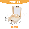 DICOSMETIC 2Pcs Wooden Storage Boxes WOCR-DC0001-01A-2