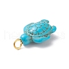 Dyed Synthetic Turquoise Pendants PALLOY-JF01906-02-5