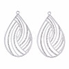 Tarnish Resistant 304 Stainless Steel Filigree Pendants STAS-T057-06P-1